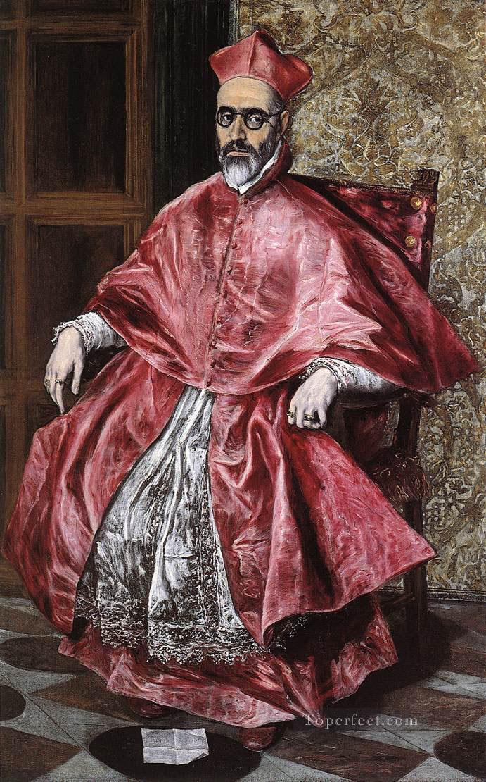 Portrait of a Cardinal Mannerism Spanish Renaissance El Greco Oil Paintings